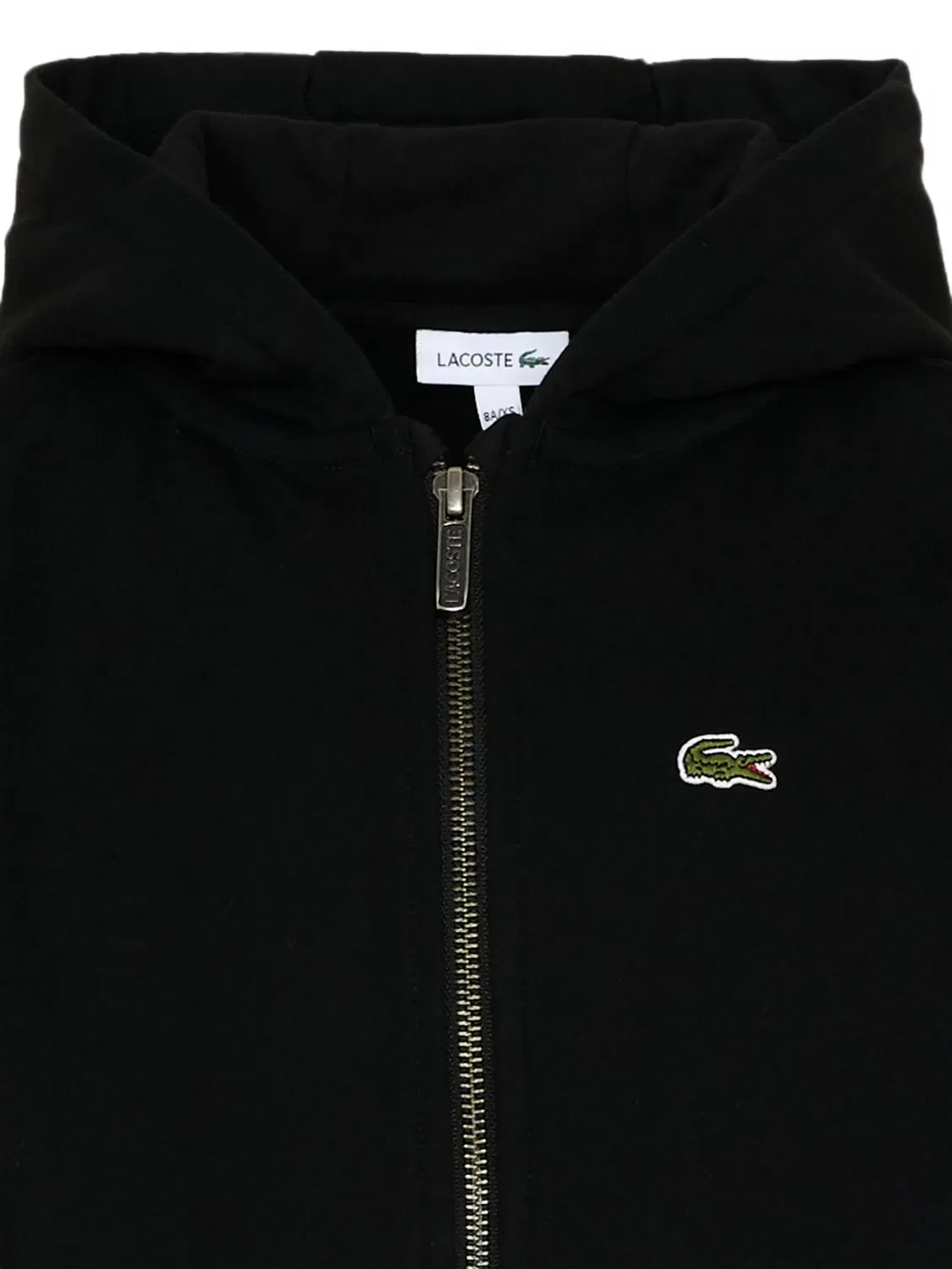 Худи на молнии черного цвета Lacoste, черный — фото 2