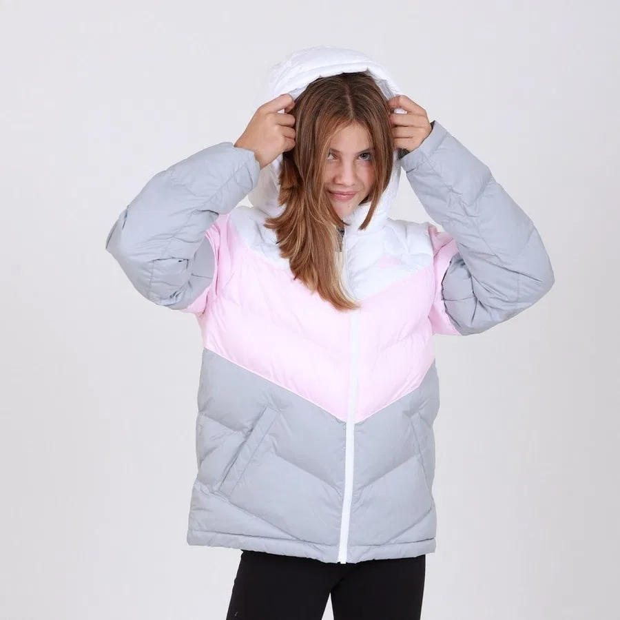 Детский пуховик Nike Sportswear Synthetic-Fill Full-Zip Hoodie, Серый
