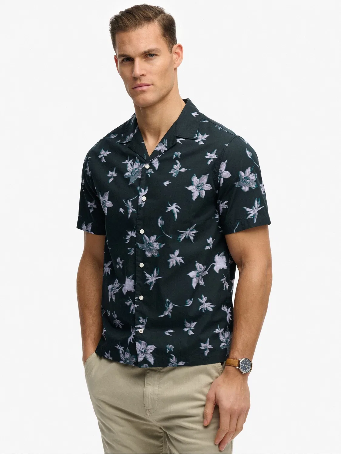 Рубашка с принтом Cabana Superdry, Синяя