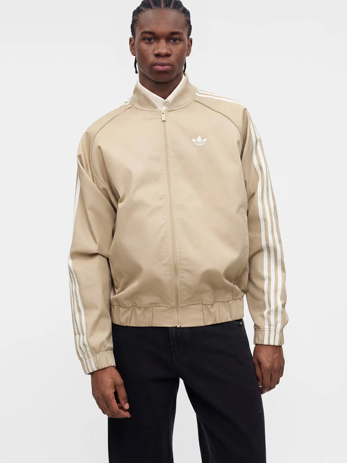 Куртка Adidas Originals Between-Season SST Adicolor Classics песочного цвета — фото 4