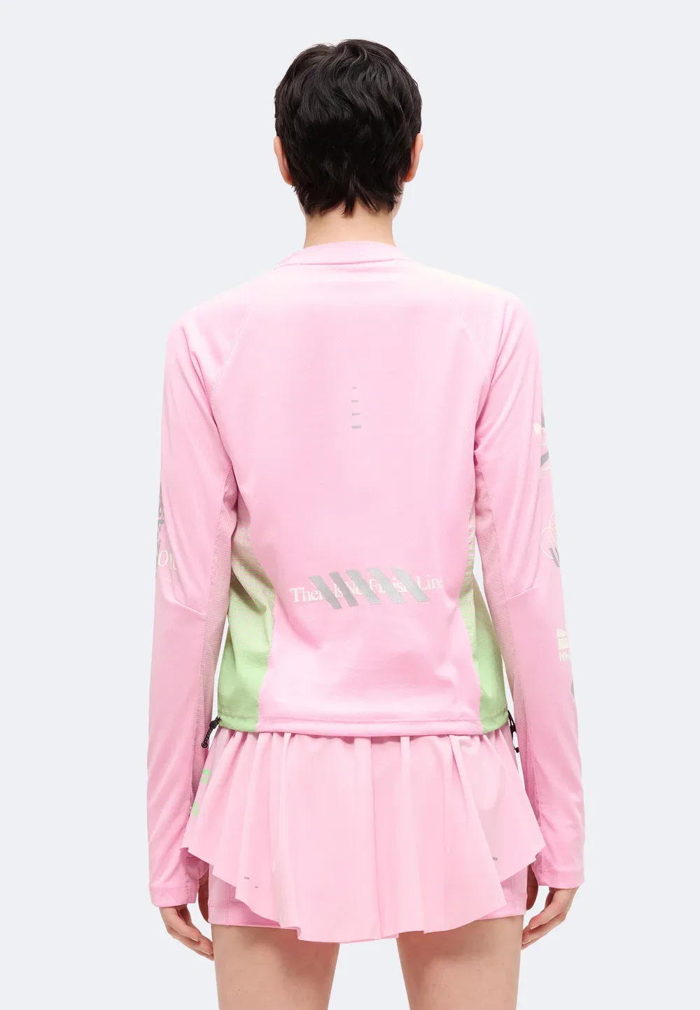 Swift - топ с длинными рукавами Nike Performance, Pink Rise/Illusion Green/Sail — фото 3