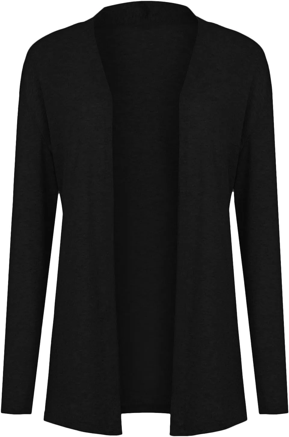 Женский кардиган с драпировкой длинный свободный, Black — фото 4