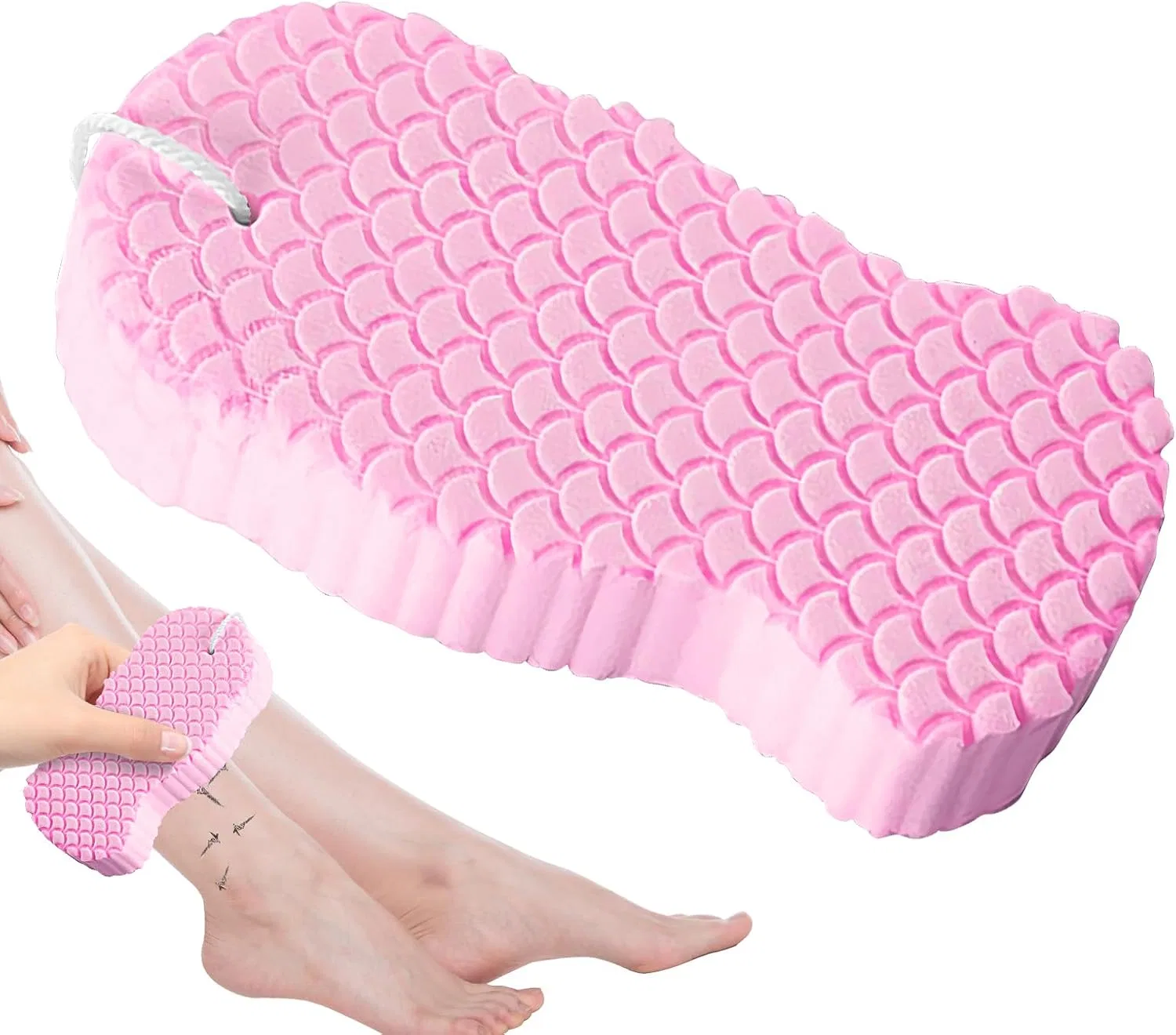 Мочалка для душа PVA, 12x6x2.3 см, Pink Generisch