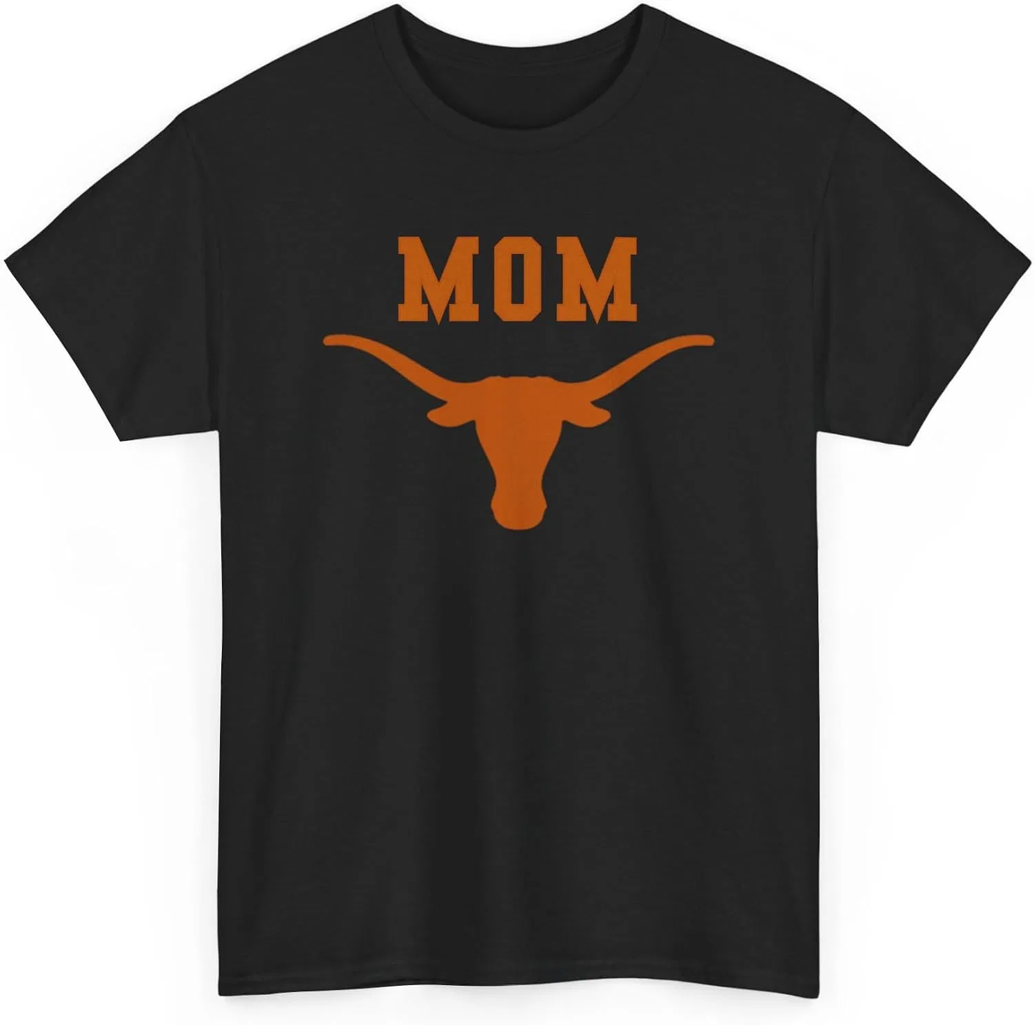 Женская футболка с принтом Texas Longhorn Mom, чёрный