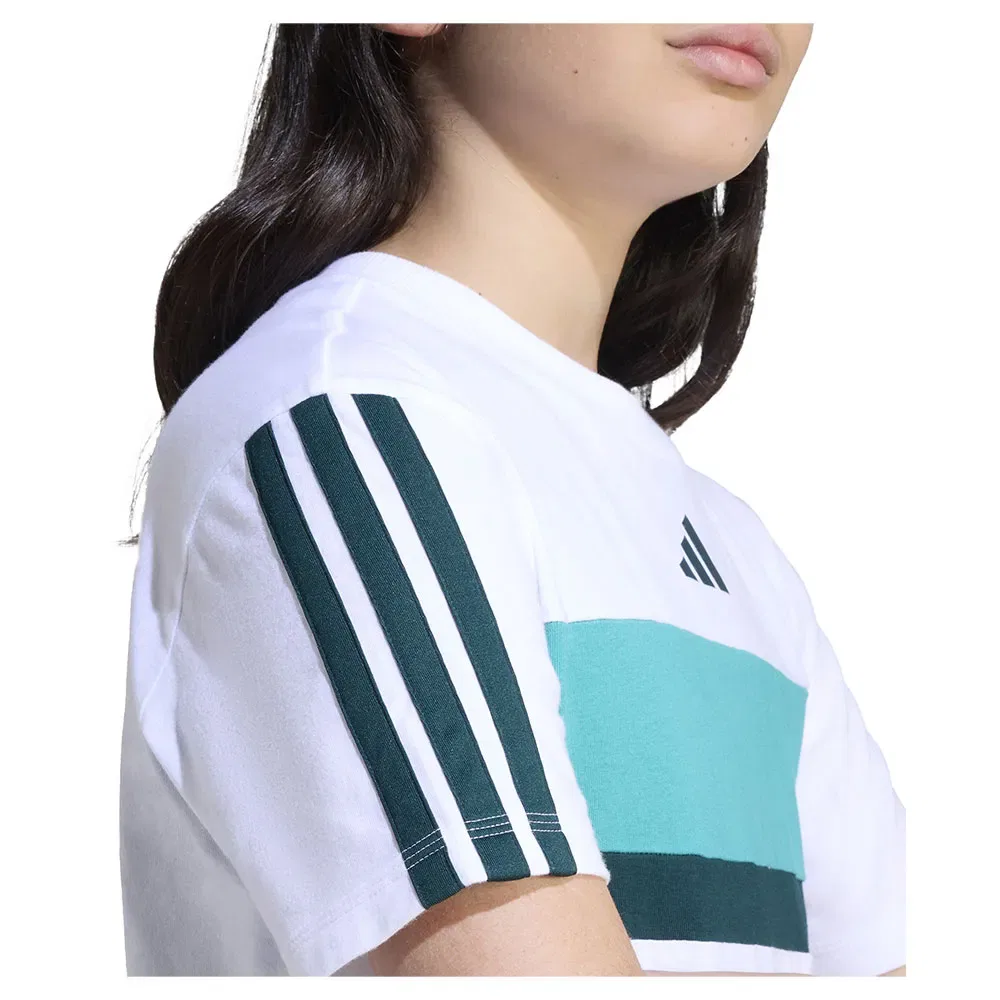 Детская футболка с коротким рукавом Tiberio 3 Stripes Adidas, White — фото 4