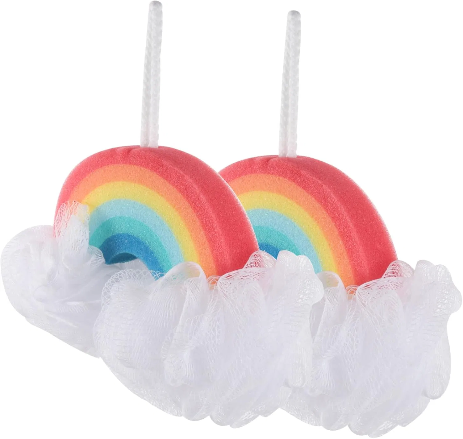 Мочалка для душа Rainbow, WRITWAA, 2 шт, 23x12x3.5 см
