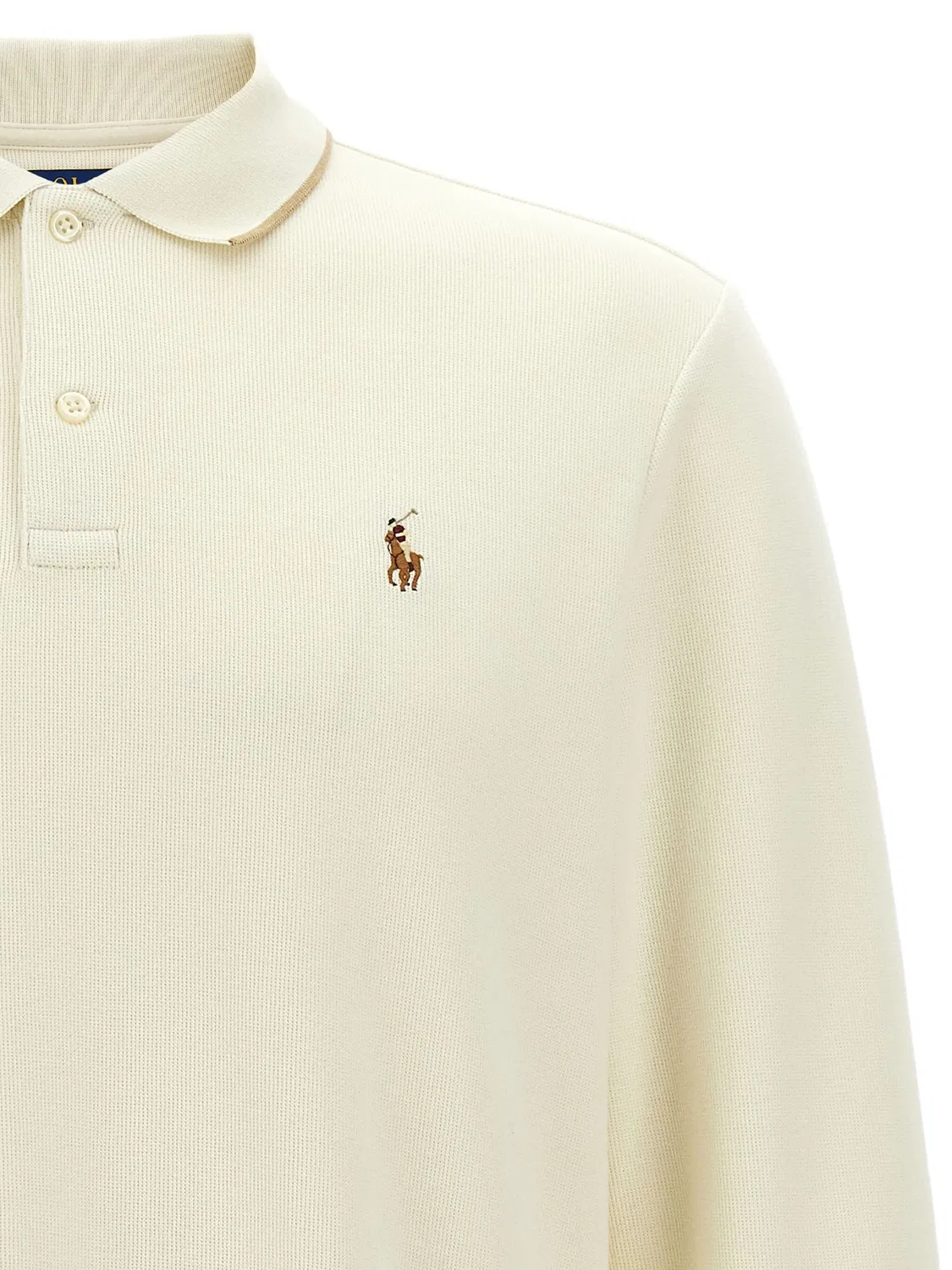 Поло из хлопка Polo Ralph Lauren, нейтральные — фото 3