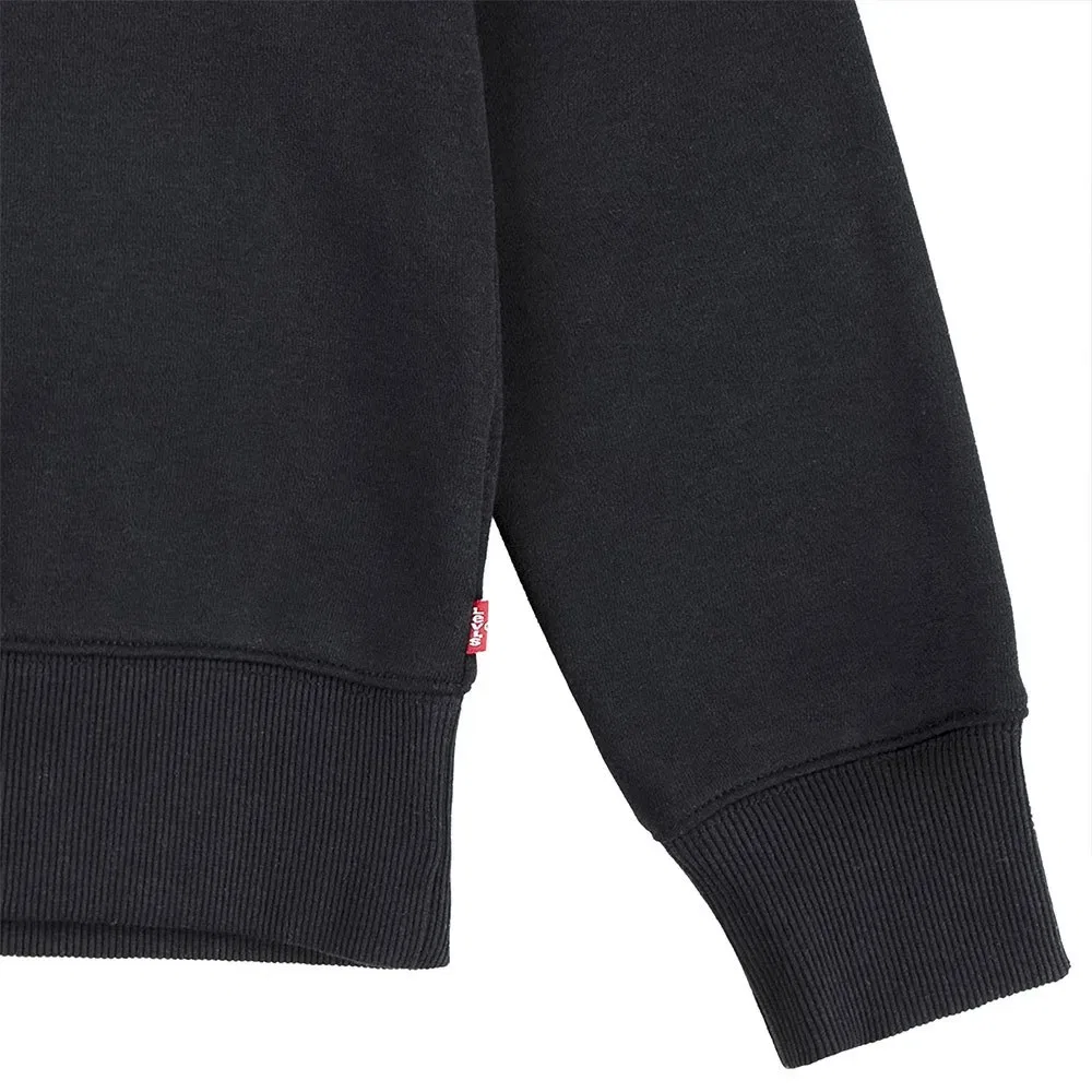 Детский свитшот для мальчиков с вышитым логотипом Mini Logo Levi's, Black — фото 4