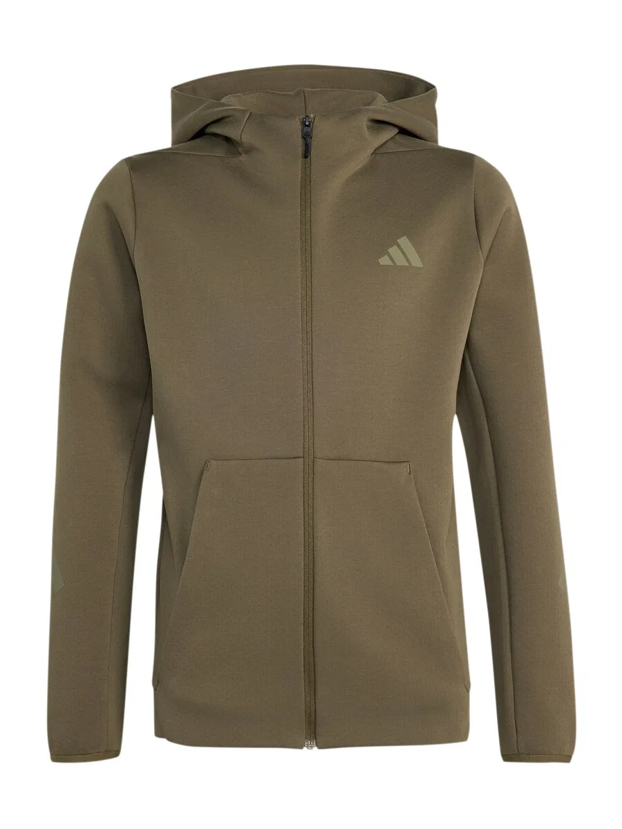 Спортивная толстовка на молнии 'ZNE' оливкового цвета Adidas Sportswear
