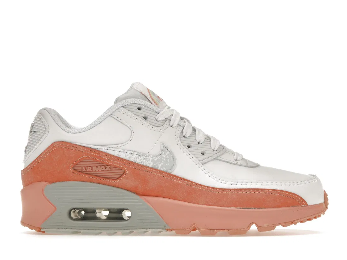 Детские кроссовки с перфорацией Nike Air Max 90 Nike, White/Light Madder Root/Aura