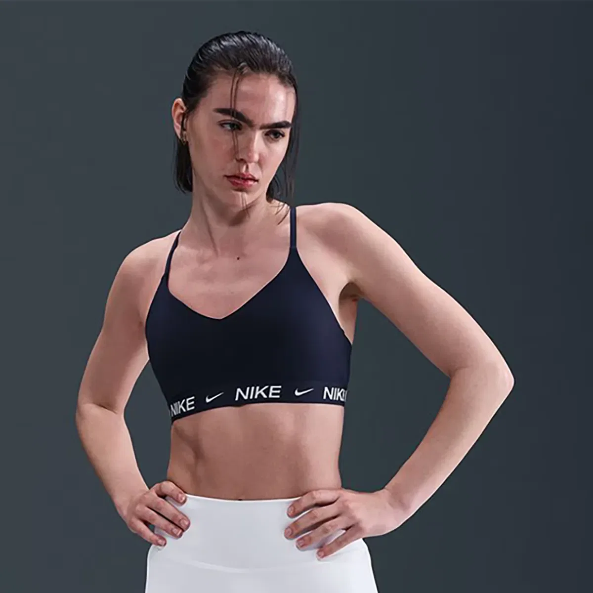 Женский спортивный бюстгальтер с низкой поддержкой Nike Indy Light Support Women's Padded Adjustable Sports Bra Nike, Azul