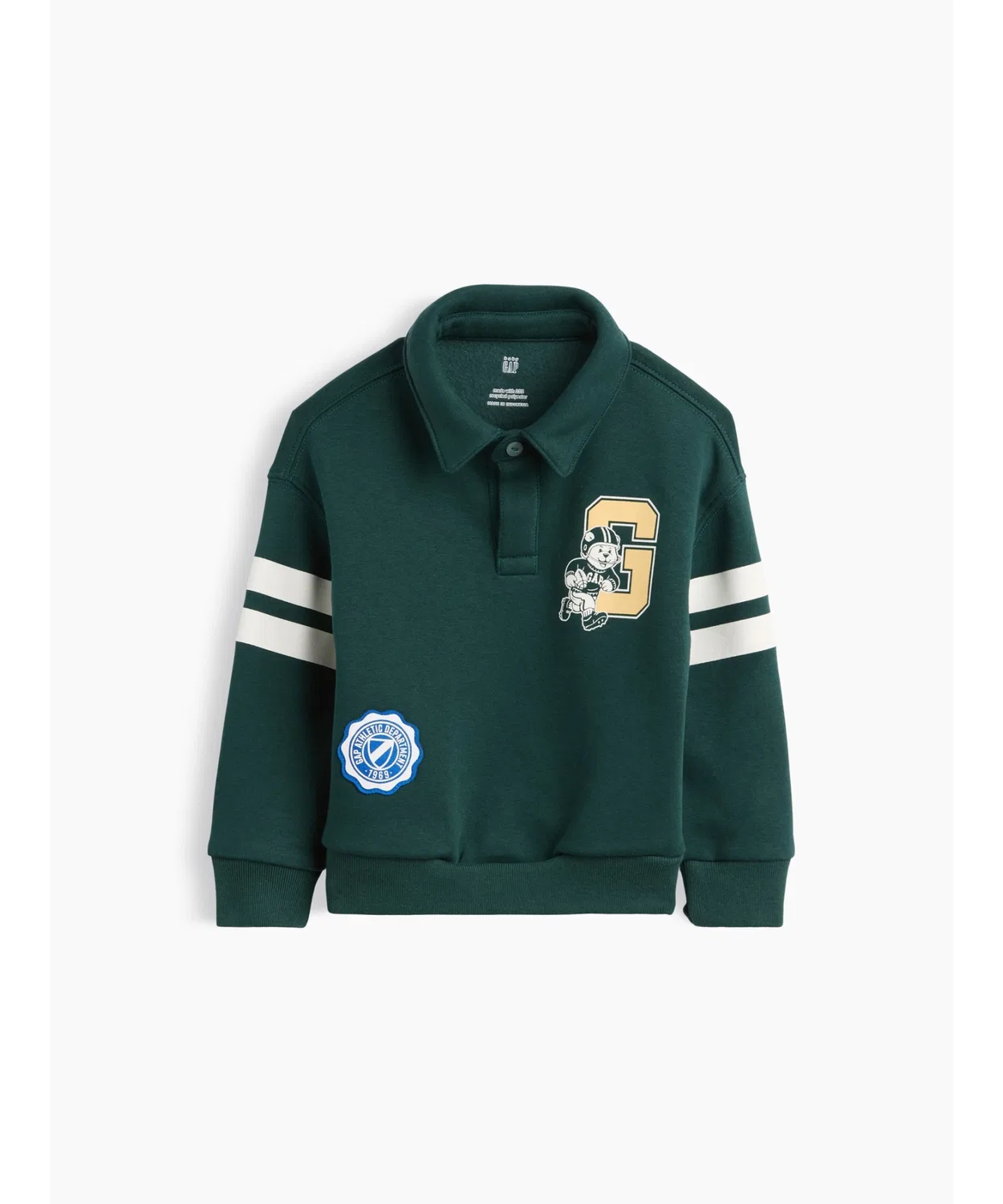 Детский свитшот с длинным рукавомVintage Soft Varsity Style GAP, Navy — фото 4
