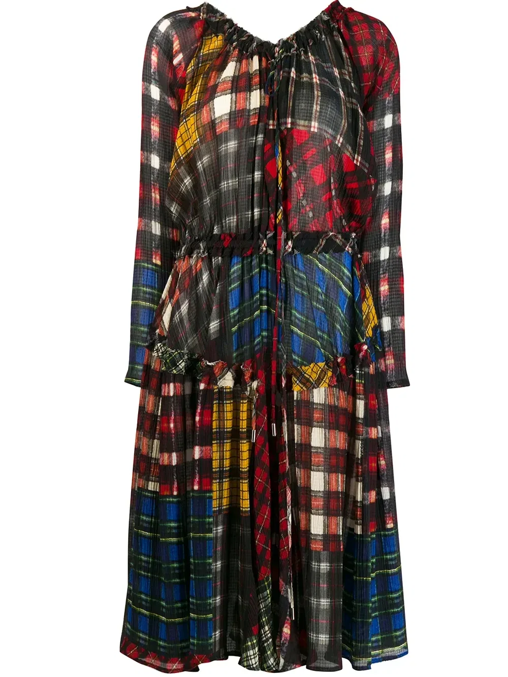 Платье в клетку Dsquared2, красный