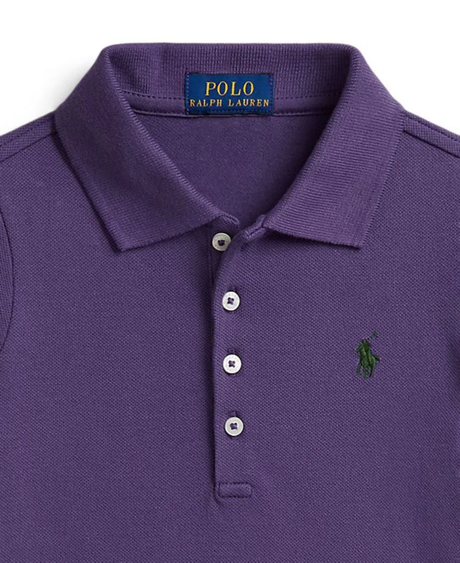 Платье-поло с плиссированной юбкой Polo Ralph Lauren, Valley Purple — фото 3
