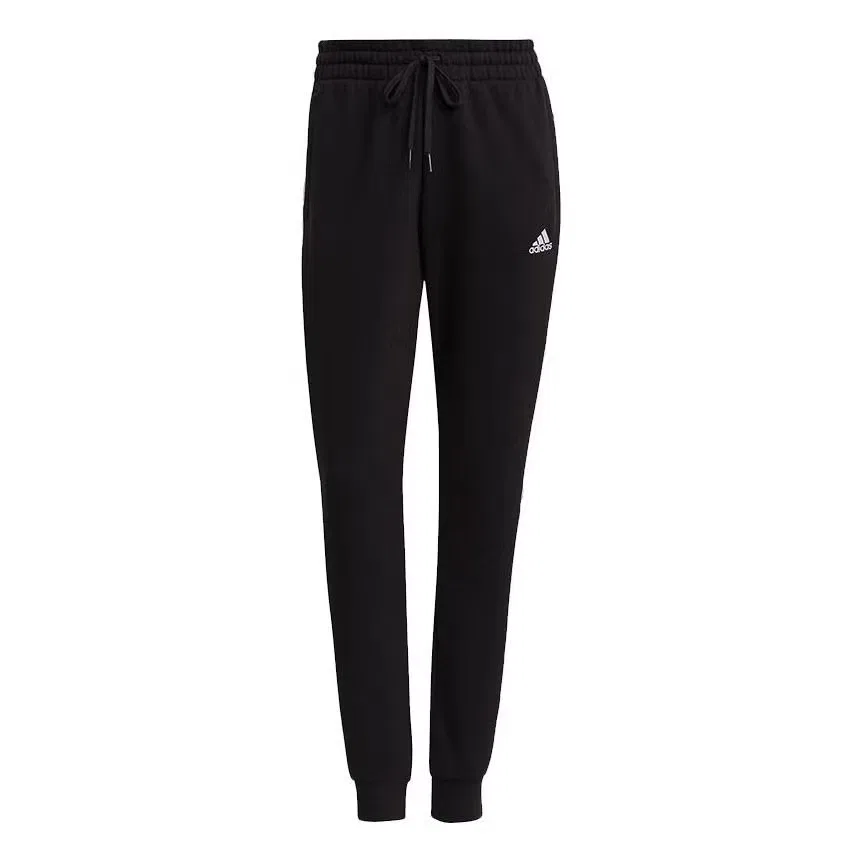 Штаны из флиса с логотипом Adidas, черный