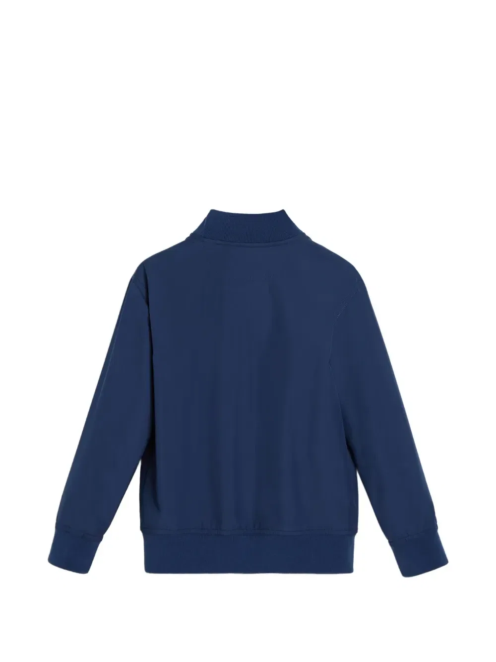 Нейлоновый свитшот с логотипом-нашивкой Brunello Cucinelli Kids, синий — фото 2