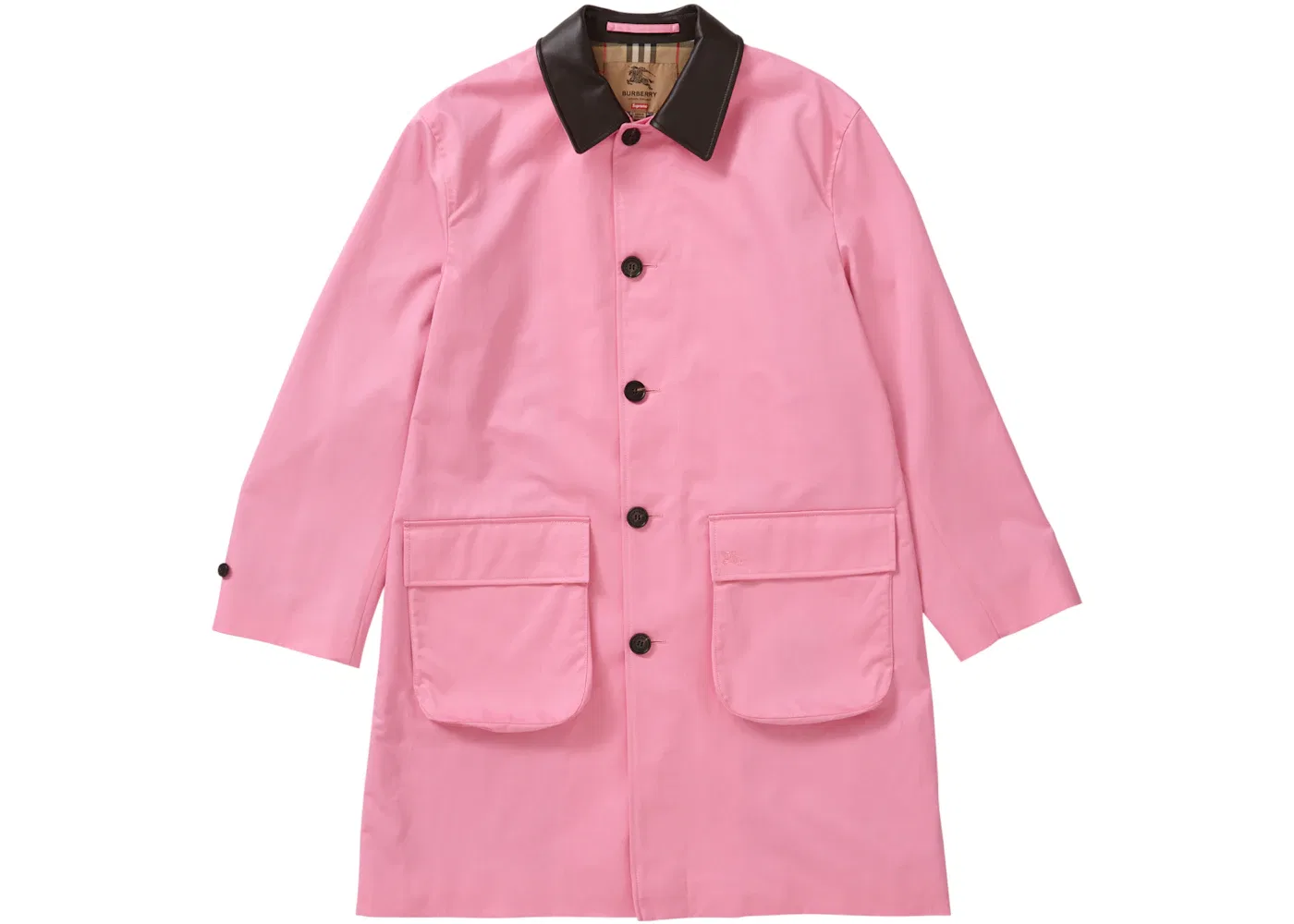 Мужское пальто с поясом Supreme Trench, Pink