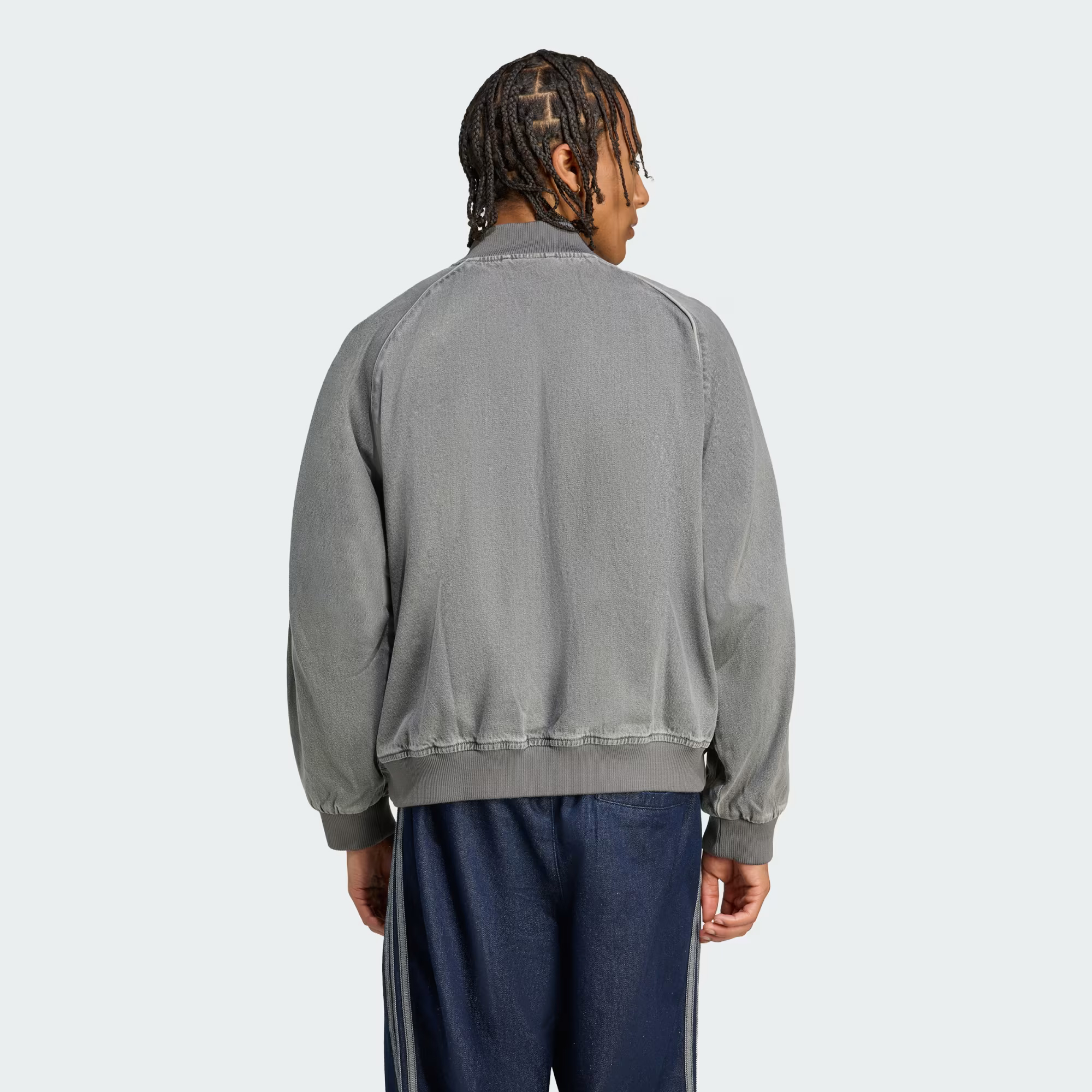 Джинсовая джинсовая куртка Adidas Originals SST Adiecolor Low, светло-серый — фото 3