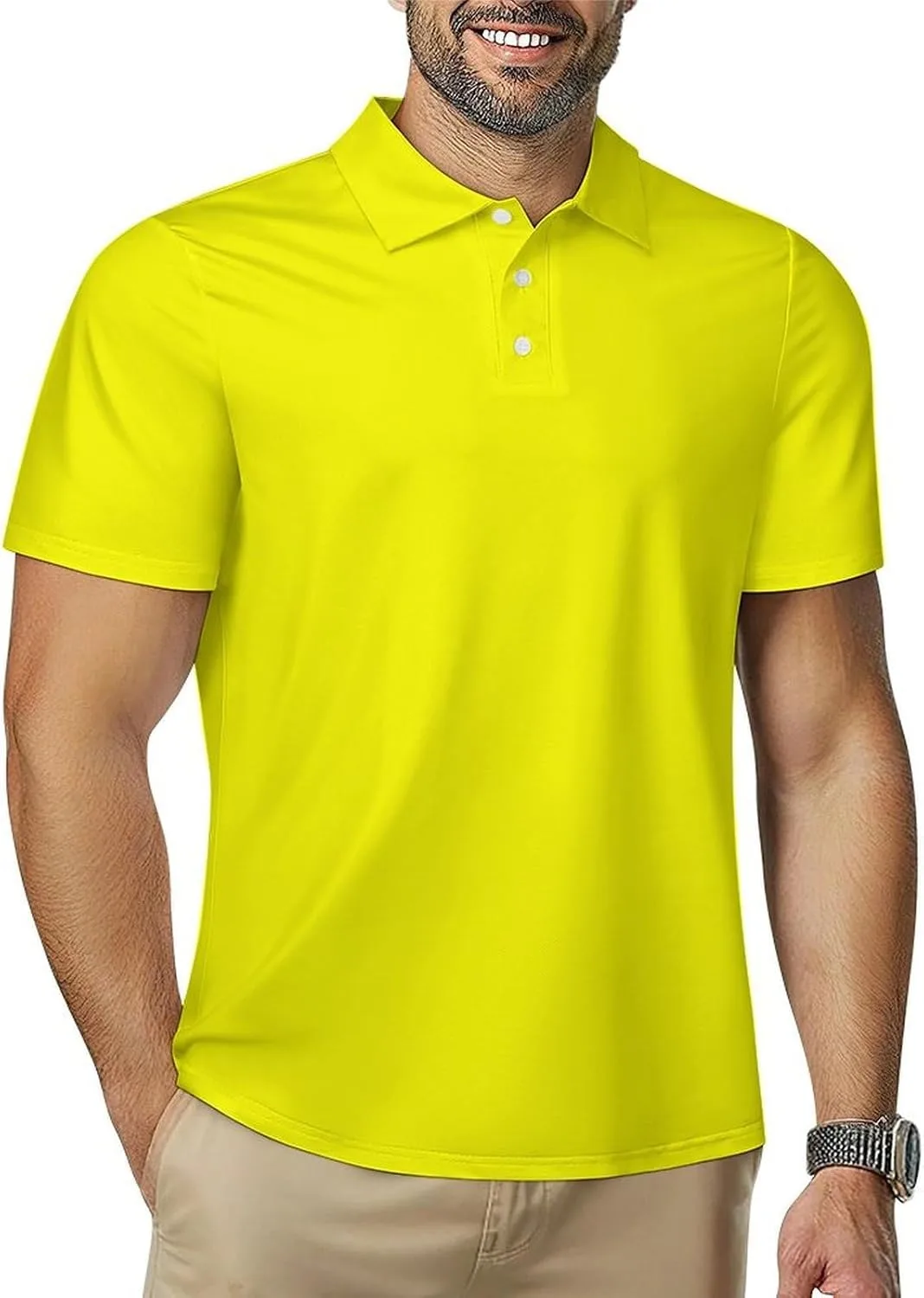 

Мужская футболка-поло Casual Button с влагоотводящим эффектом Meaudiwes