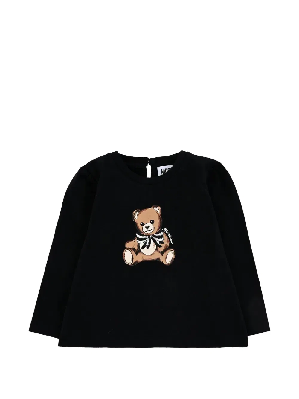 Футболка Teddy Bear с длинными рукавами Moschino Kids, черный