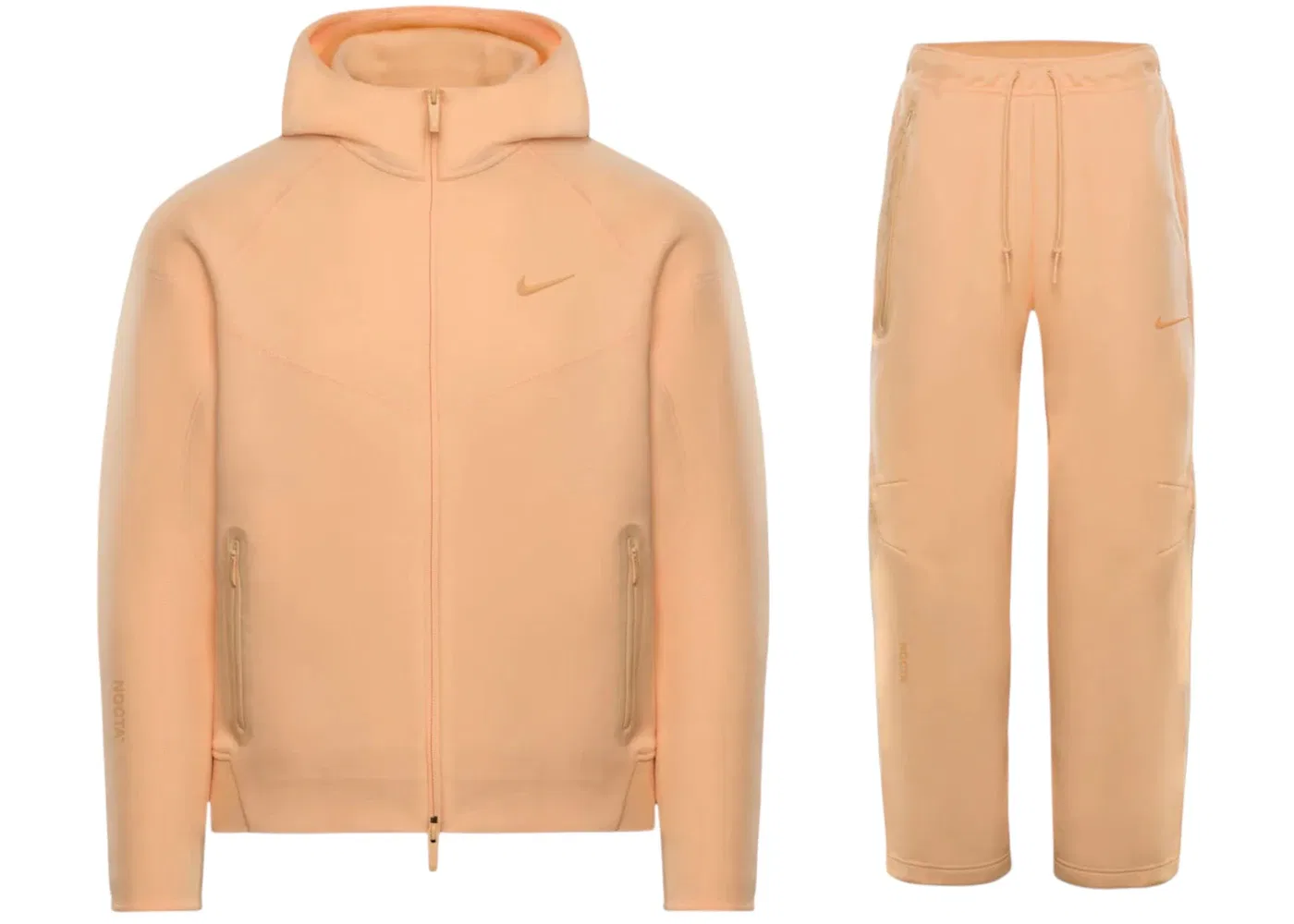 Мужской комплект худи и штанов из футера Tech Fleece Nike x NOCTA NRG, Ice Peach
