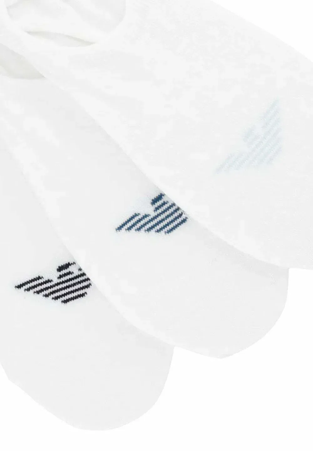 Мужские носки Calze 3 pack - невидимые носки Emporio Armani, Bianco — фото 2