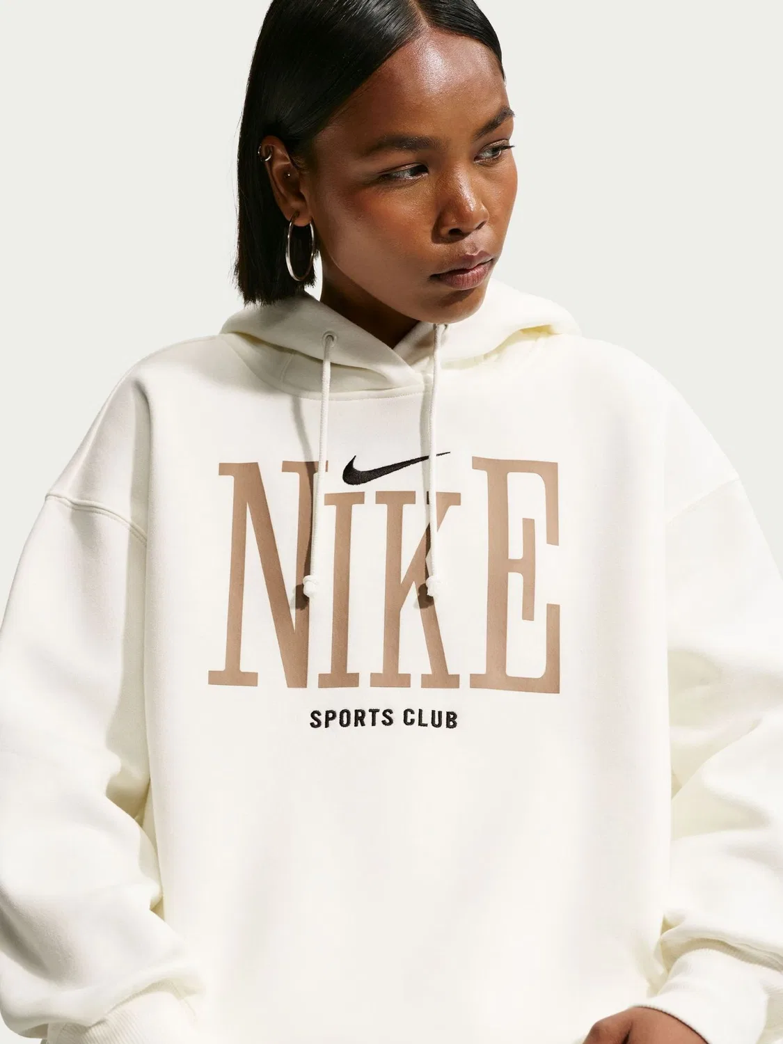 Худи Nike Sportswear Phoenix Fleece Oversized Graphic, белый — фото 4