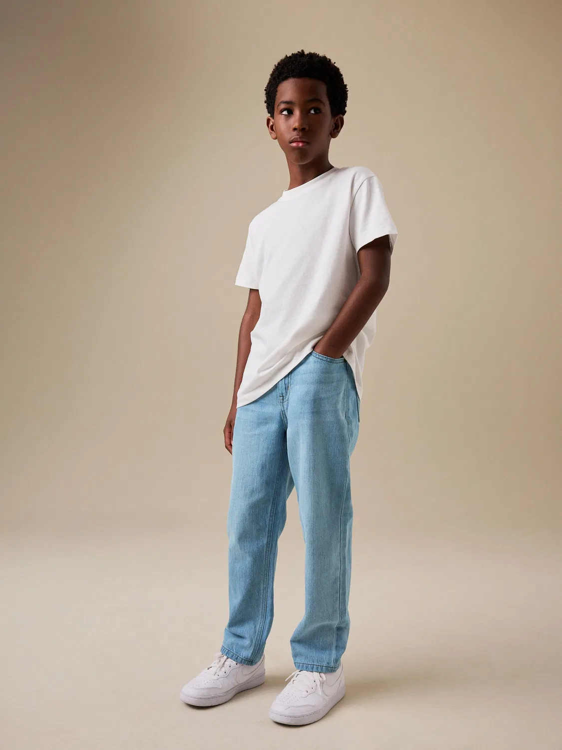 Джинсы из смесового льна и хлопка Next, Mid Blue Denim — фото 2