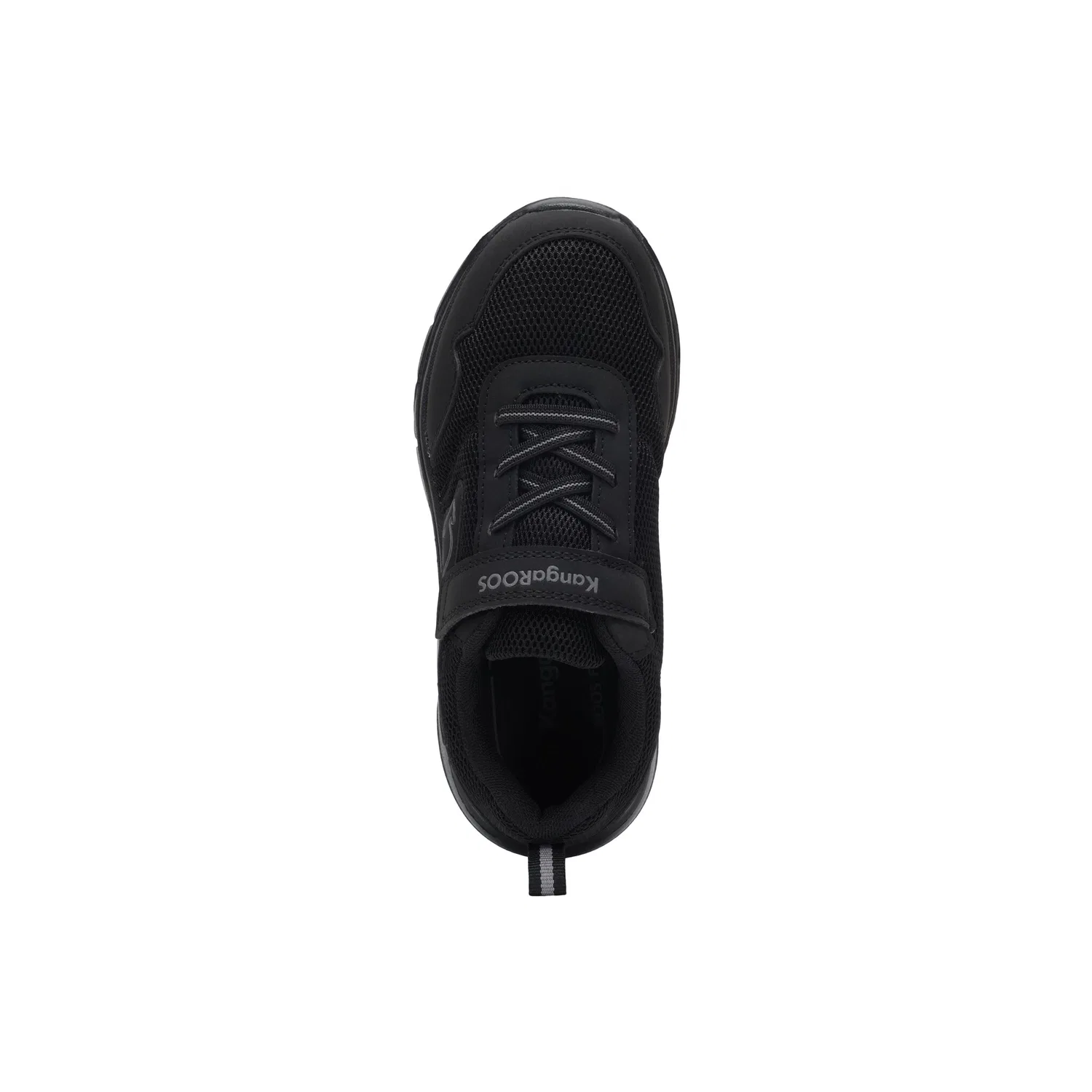 Детские спортивные кроссовки с шнуровкой и липучкой KangaROOS, Jet Black/Mono — фото 4