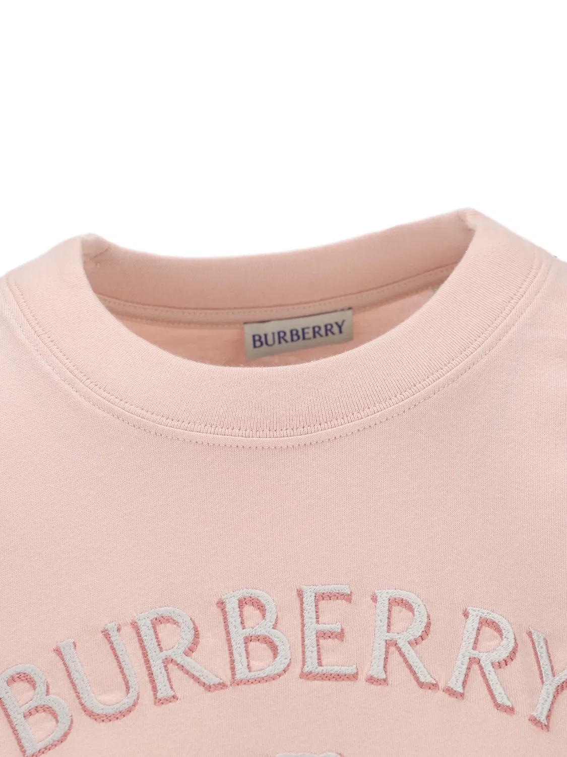 Хлопковая футболка Knight Check розовая Burberry, розовый — фото 4