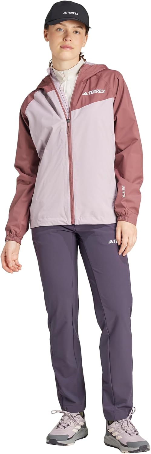 Женская треккинговая куртка Adidas Terrex Multi 2-слойная водонепроницаемая, сиреневый — фото 3