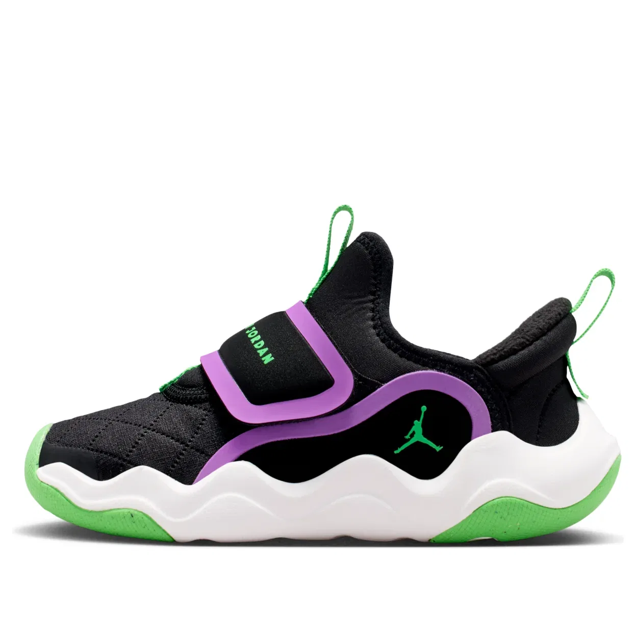 Детские кроссовки Air Jordan 23 7.2 EasyOn 'Black Laser Purple Summit' Jordan, Black/Laser Purple/Summit White/Scream Green