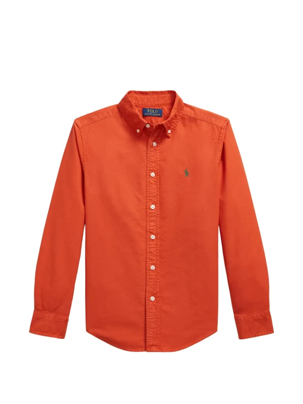 Рубашка с вышивкой POLO RALPH LAUREN KIDS, оранжевый