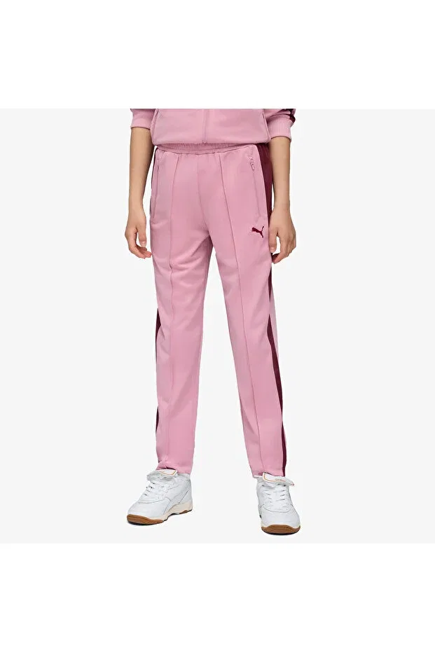 Детские спортивные штаны для девочек с принтом T7 Always On Kids Puma, Poised Pink — фото 2