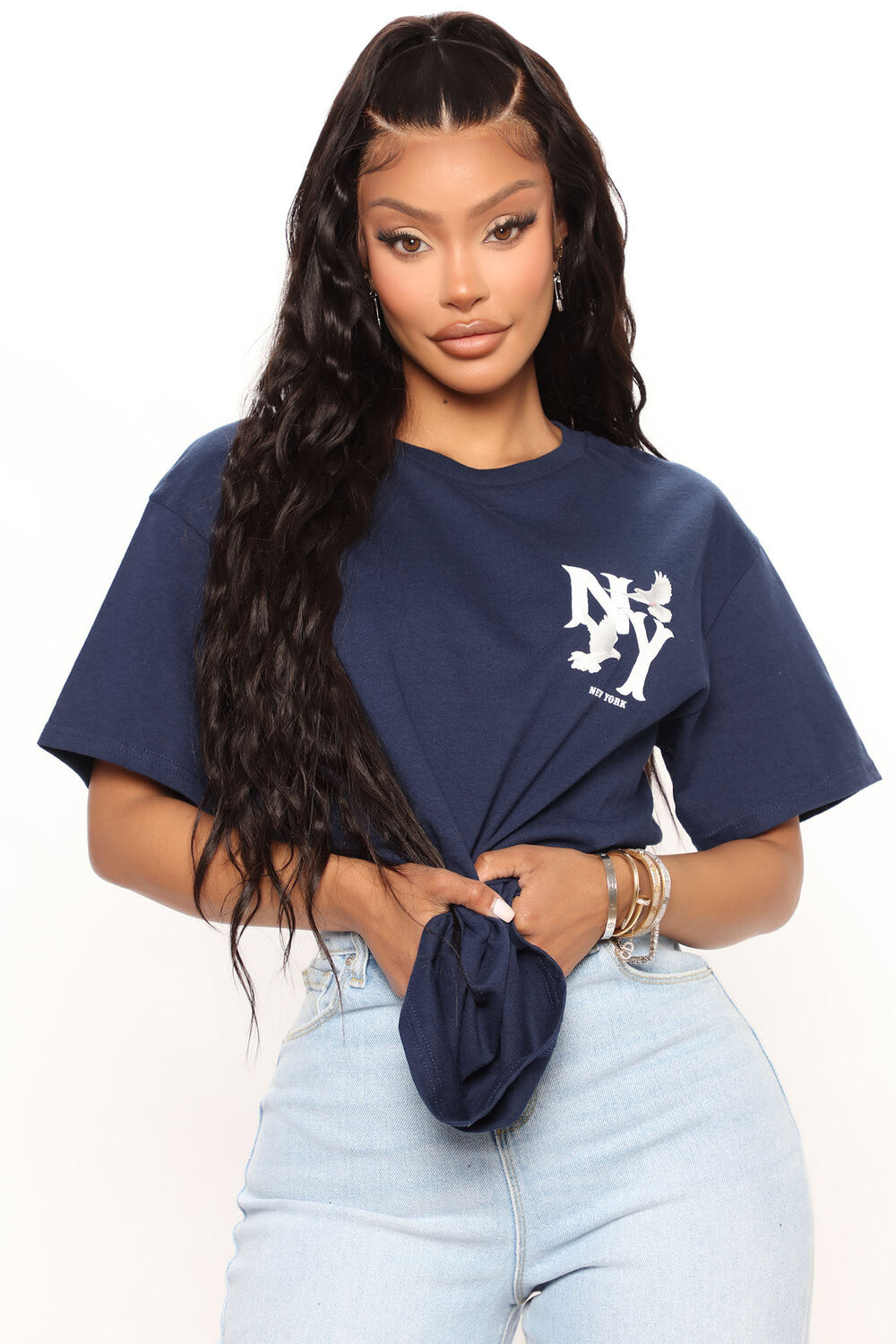 

Футболка Fashion Nova 21690413W, нави, Серый, Футболка Fashion Nova 21690413W, нави