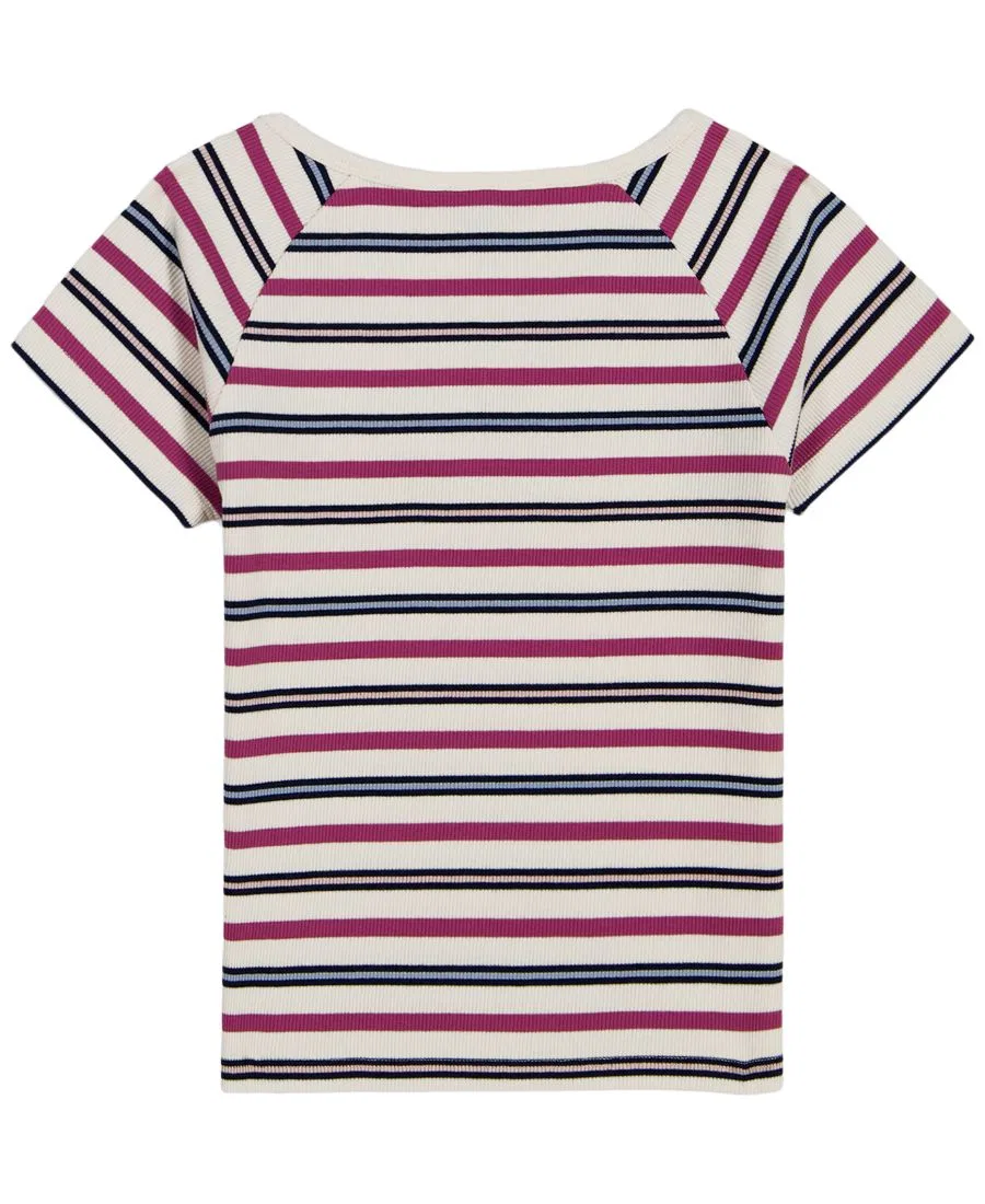Детское топ для девочек с V-образным вырезом Tommy Hilfiger, Natural — фото 2