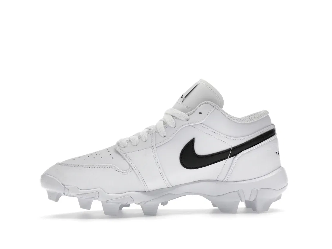 Детские бутсы Jordan 1 Low Cleat Jordan, White/Black/Black — фото 3
