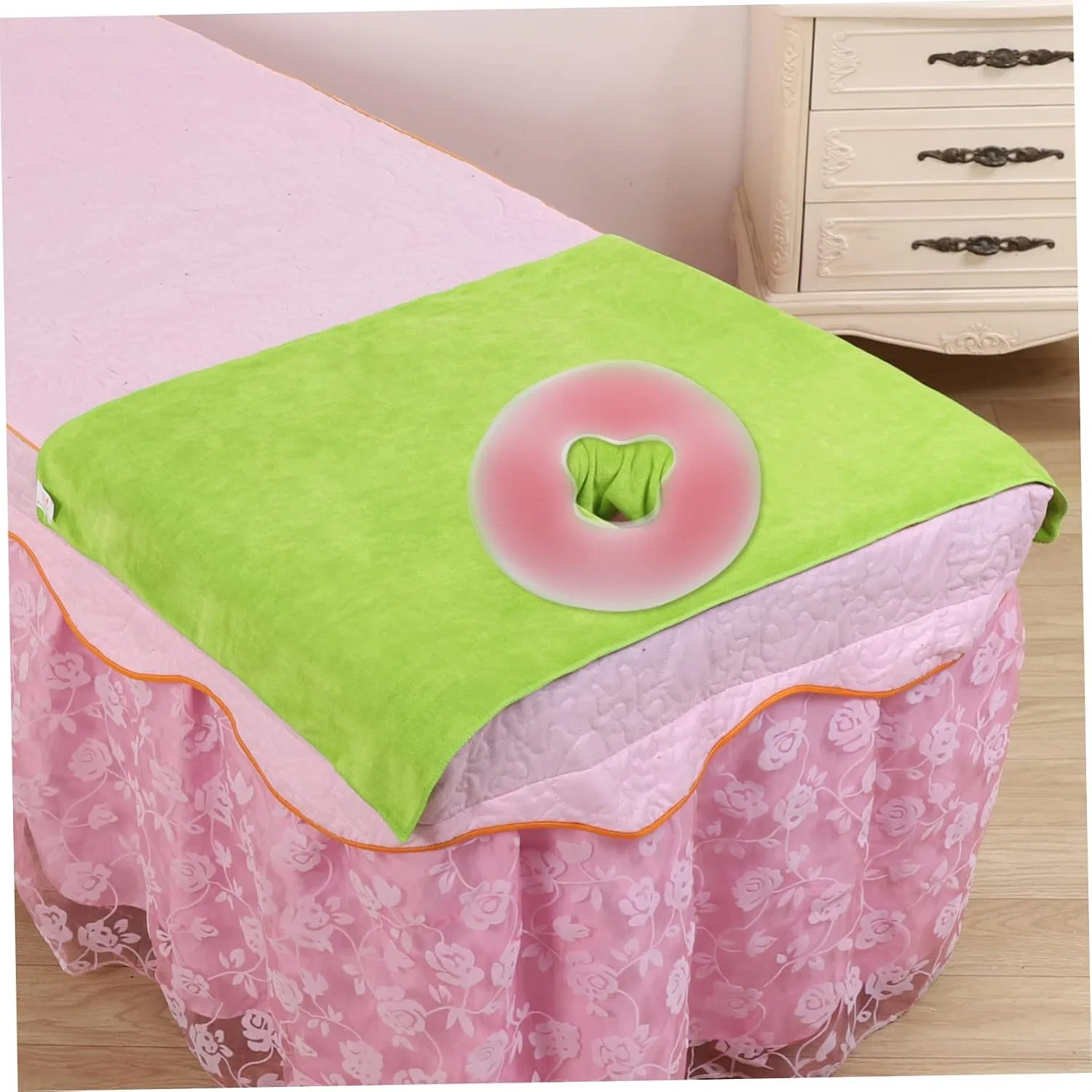 Массажная подушка для лица из силикона Happyyami, 31x26.5 см, 750 г, Rosa — фото 2
