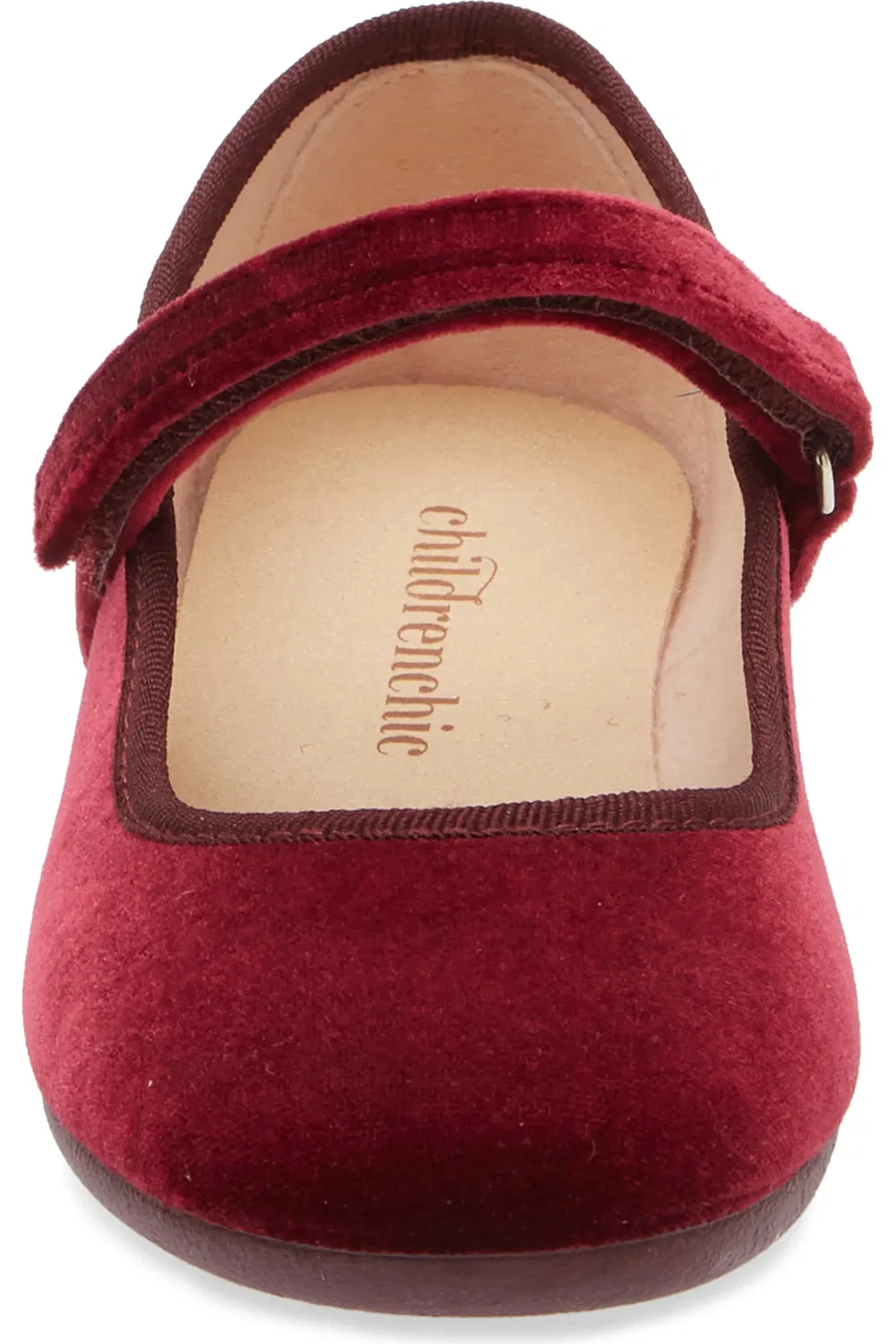 Туфли мэри-джейн детские на регулируемом ремешке Cassie Childrenchic, Burgundy — фото 4