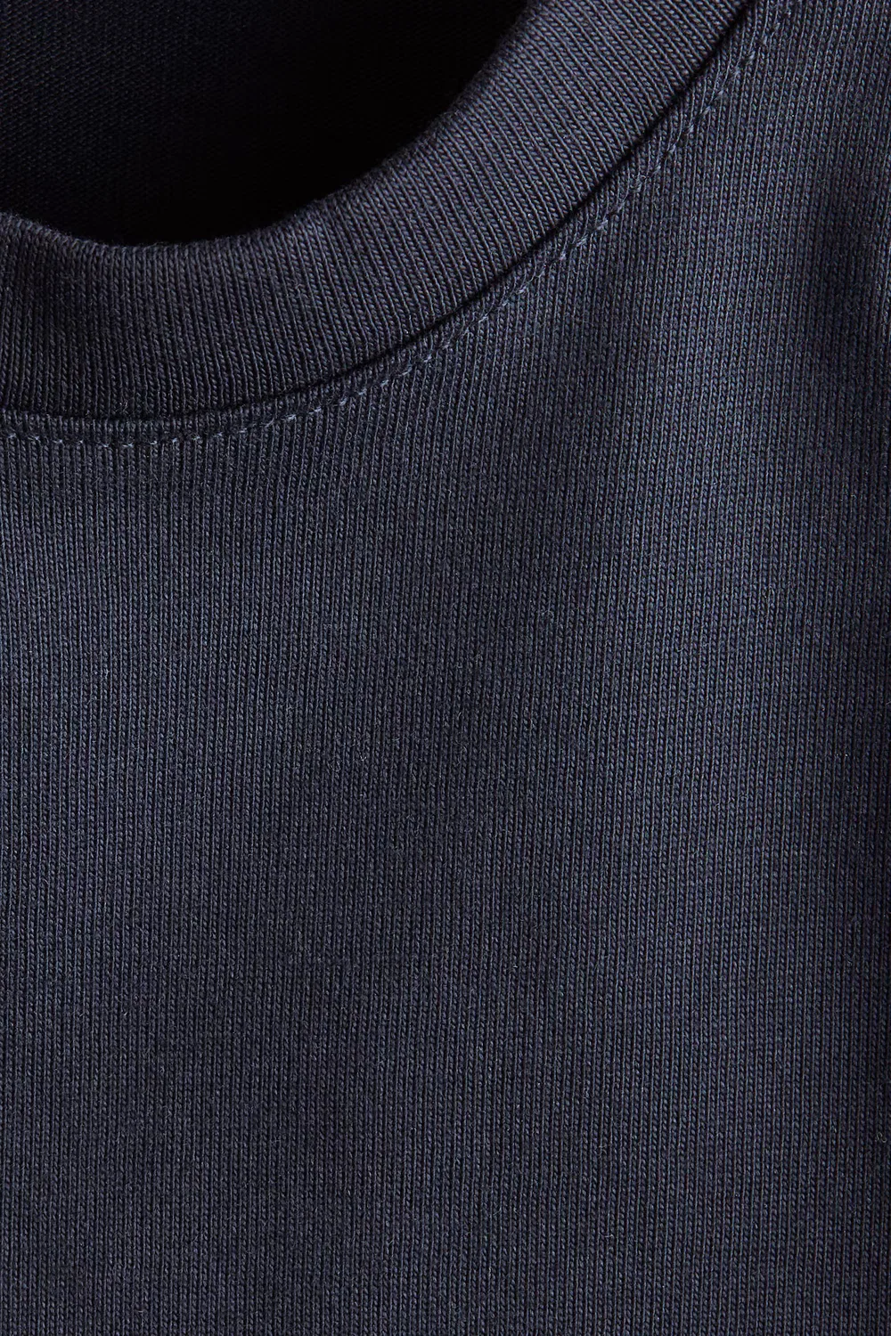 Футболка из хлопка пима свободного кроя H&M, Marineblau — фото 2