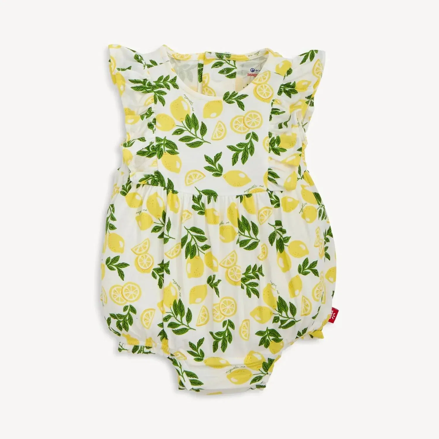 Детский боди-комбинезон из модала с принтом Simply The Zest Magnetic Me, Yellow / Simply The Zest