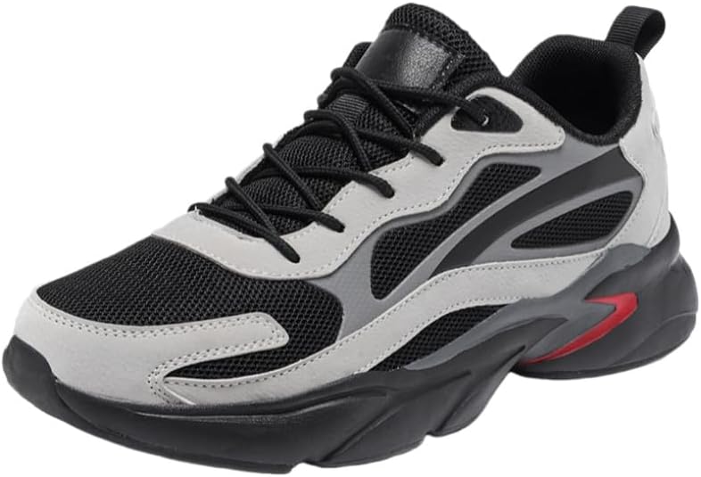 

Мужские легкие спортивные кроссовки с противоскользящей подошвой для повседневной носки весной, летом и осенью, дышащие, доступны большие размеры Fusecottc, черный