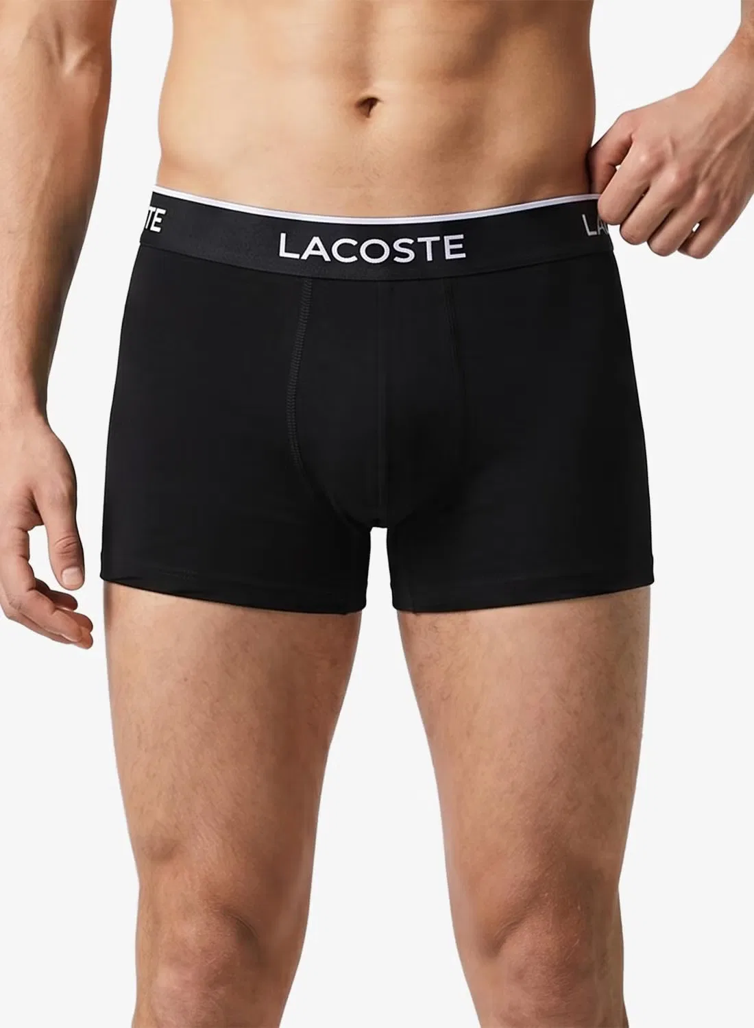 Трусы-боксеры эластичные комплект из 7 штук Lacoste, черный — фото 2