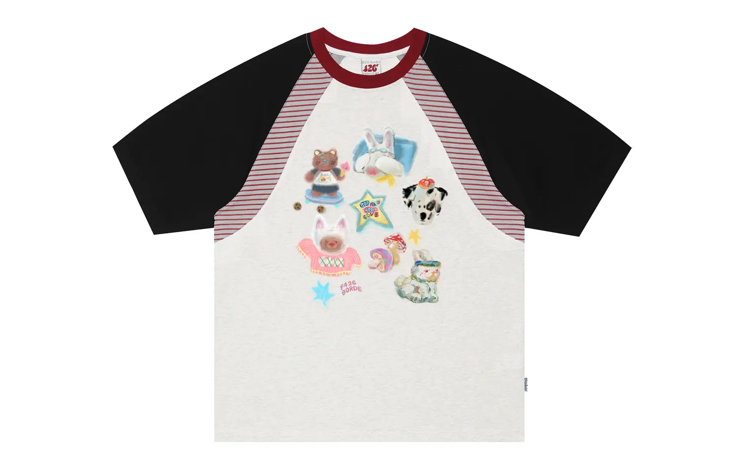 

Футболка Unisex F426, цвет хизер серый и черный
