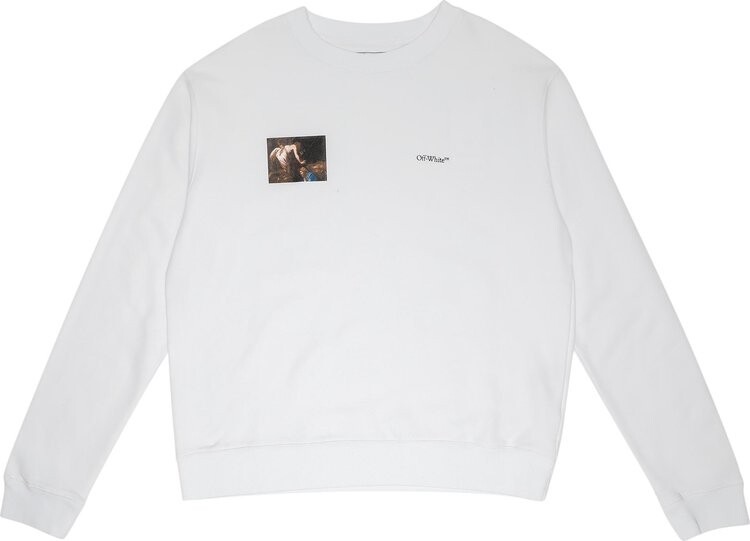 

Толстовка Off-White Caravag Angel Slim Crewneck 'Black', черный