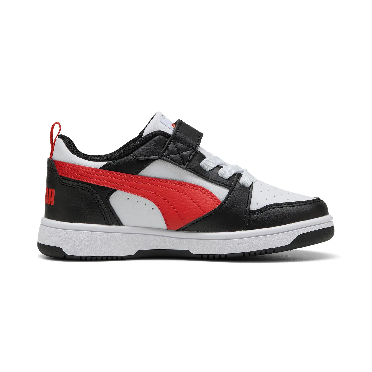 Детские кроссовки полувысокие Rebound V6 PUMA, White/Red/Black — фото 3