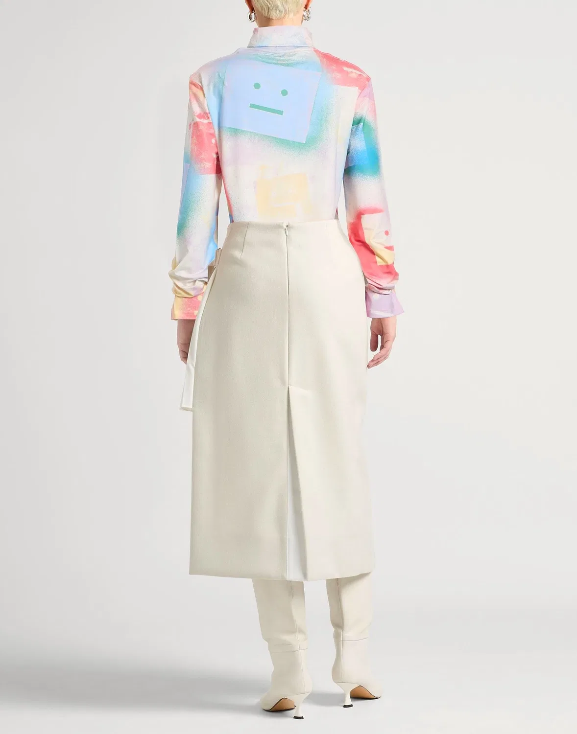Женский лонгслив Acne Studios, светло-голубой — фото 3