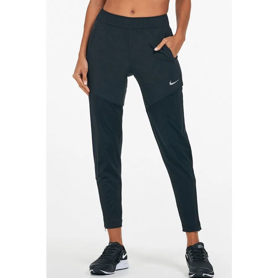 Спортивные брюки с молнией по низу Dri-Fit Essential Running Nike, Черный — фото 2