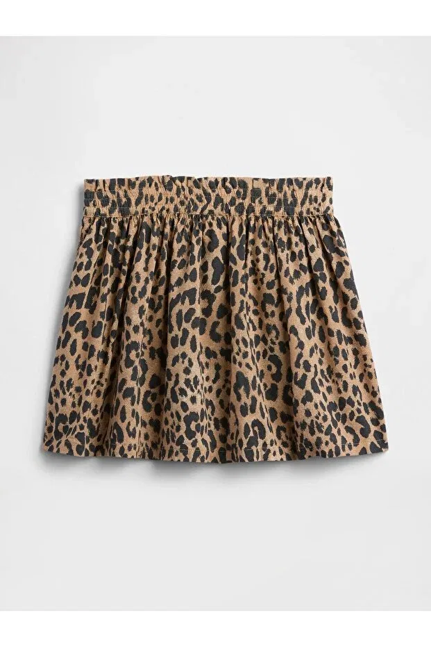 Детская юбка для девочек с принтом Leopard Gap, Brown-001 — фото 3