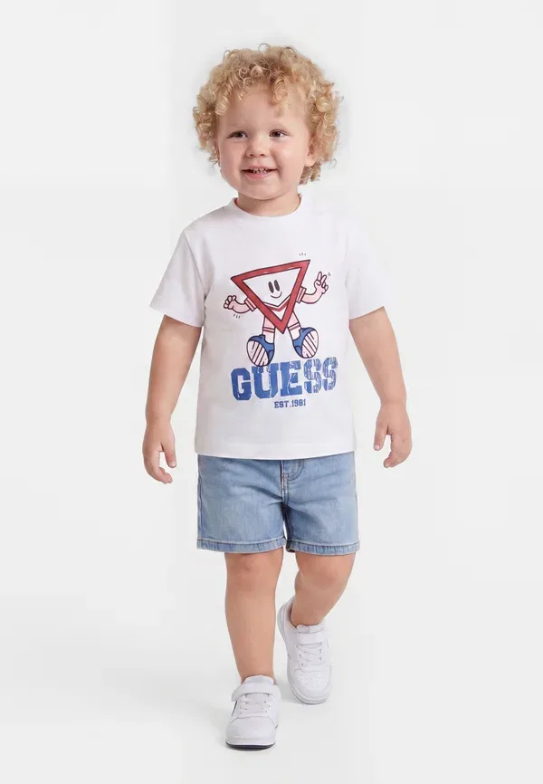 Детская футболка с логотипом для малышей Guess, белый